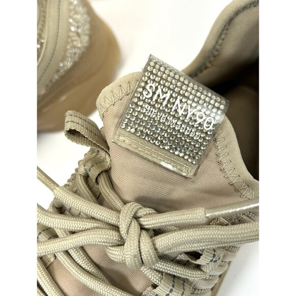 Steve Madden SM NY 90 Rhinestone Sneakers SM49498654 Women’s 9 M Blush MAXIMA - Picture 2 of 15